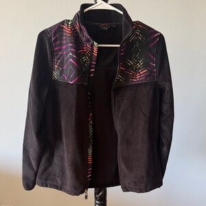 Fila Women's Brown Jacket with Multicolor Accents